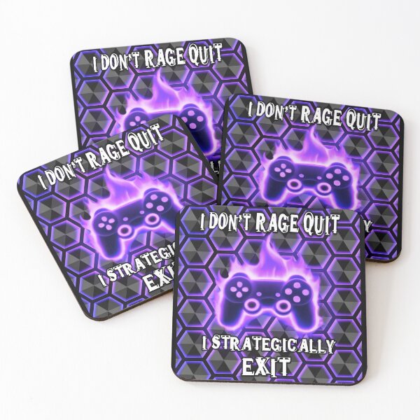 Item preview, Rage Quit Gamer Funny Hexagons Pattern  designed and sold by PhyrexiaB.