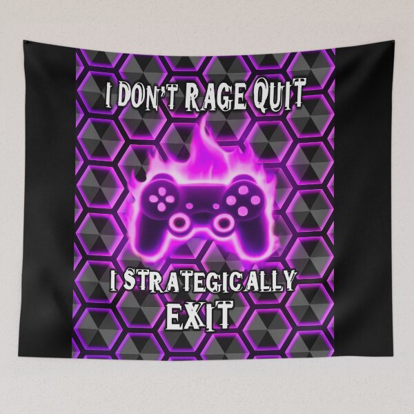 Item preview, Rage Quit Gamer Funny Hexagons Pattern  designed and sold by PhyrexiaB.