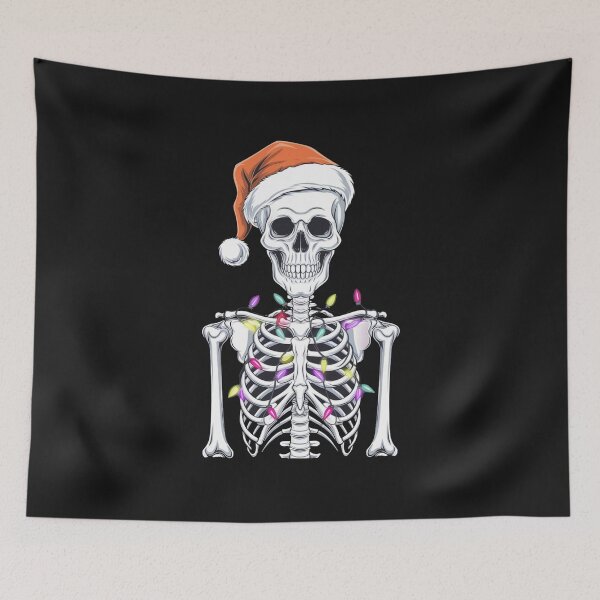 Item preview, Copia de Festive Skeleton with Santa Hat and Lights designed and sold by hassanimarket7.