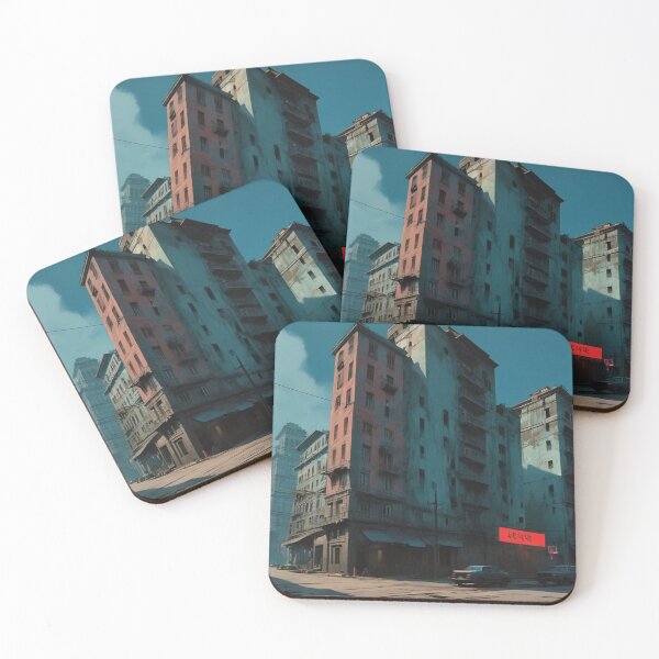 Item preview, Urban Decay with Neon Lights | Post-Apocalyptic Cityscape Artwork designed and sold by Antalahia.