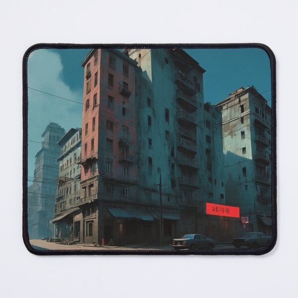 Item preview, Urban Decay with Neon Lights | Post-Apocalyptic Cityscape Artwork designed and sold by Antalahia.