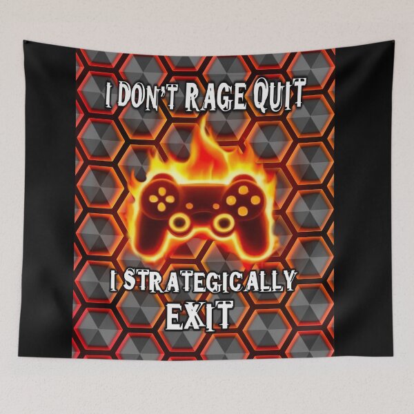 Item preview, Rage Quit Gamer Funny Hexagons Pattern  designed and sold by PhyrexiaB.
