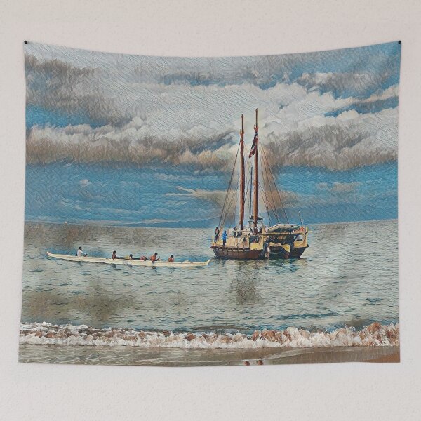Item preview, Wailea Canoe & Ship designed and sold by Scurvy Dawg Design.