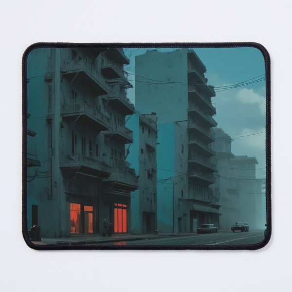 Item preview, Neon Glow in an Abandoned City | Cinematic Dystopian Urban Art designed and sold by Antalahia.