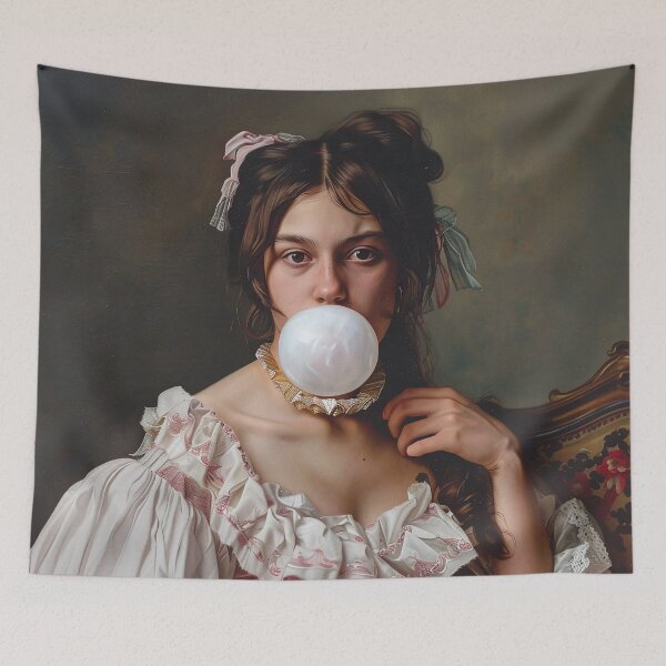 Item preview, Victorian lady with gum designed and sold by TrendyArtInk.