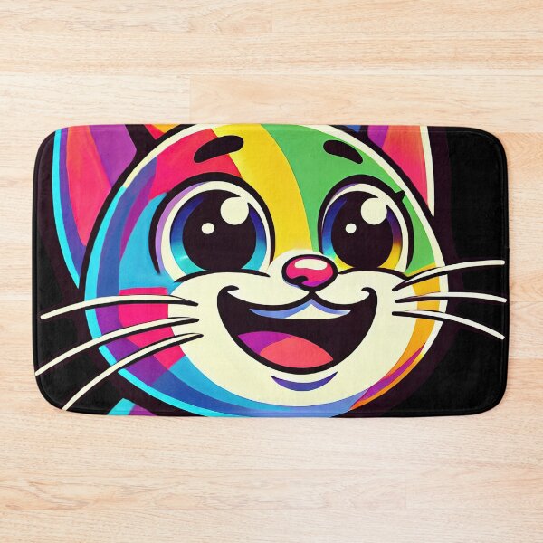 Item preview, Colorful Pathological People Pleaser Cheerful Cat Design designed and sold by FallenStarArt.