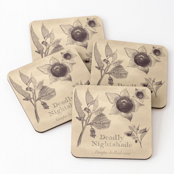 Item preview, Vintage Botanical Poison Garden - deadly nightshade | hand drawn illustration designed and sold by rose-michele.