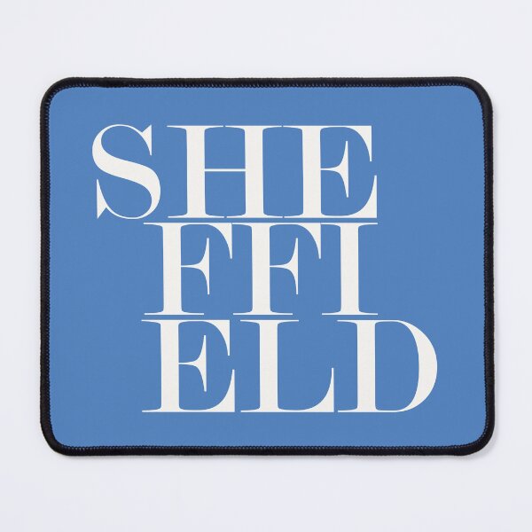 Item preview, Sheffield UK City (Blue) Typography Minimalist Patriotic Travel Souvenir designed and sold by kakarikihill.