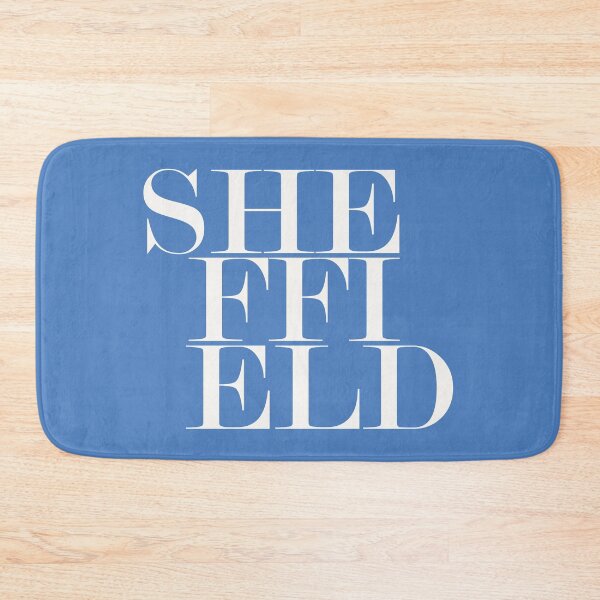 Item preview, Sheffield UK City (Blue) Typography Minimalist Patriotic Travel Souvenir designed and sold by kakarikihill.