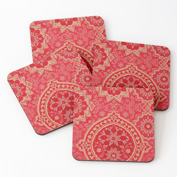Artikelvorschau, Oriental Pattern Bohemian Red Golden entworfen und verkauft von GraphicsiteShop.