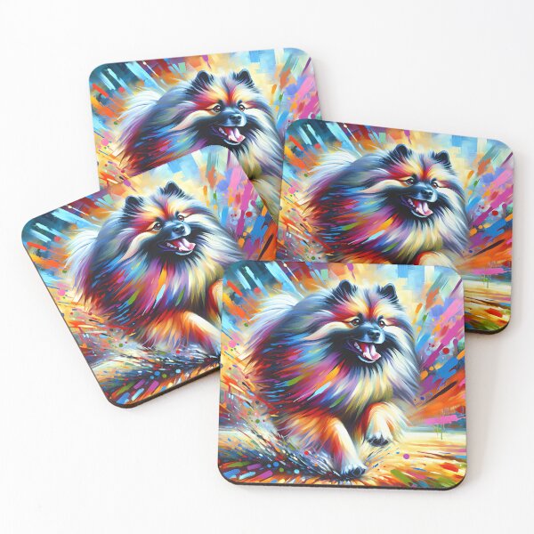Item preview, Keeshond Dog Portrait Acrylic Art Print Pet Portrait Gifts for Dog Lovers designed and sold by Puppy Puzzles Plus.