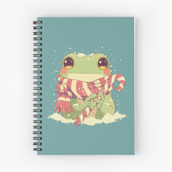 Item preview, Cute frog eating a candy cane designed and sold by etherElric.