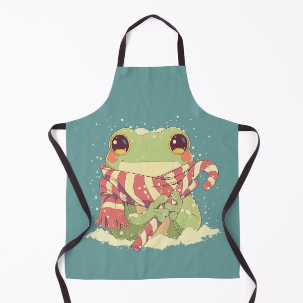 Item preview, Cute frog eating a candy cane designed and sold by etherElric.
