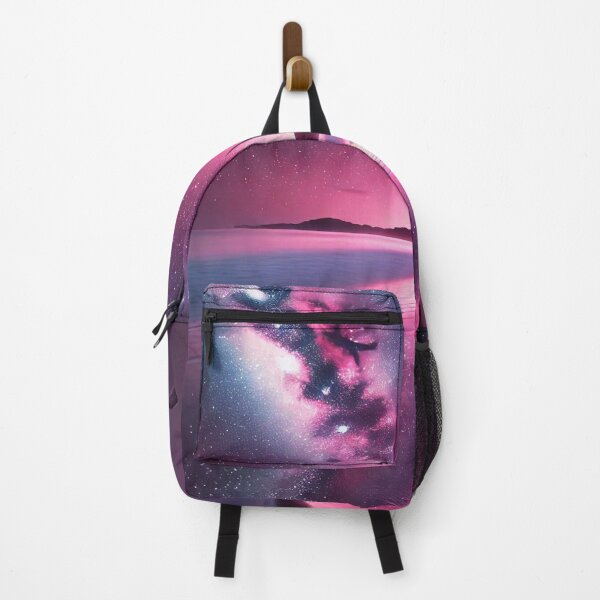Item preview, Where Stars Meet the Sea: Dreamy Pink and Purple Nightscape designed and sold by Saturnspx.