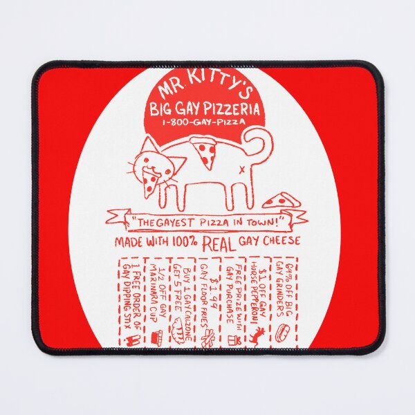 Item preview, Mr. Kitty's Big Gay Pizzeria (Oval) designed and sold by mrburns78.