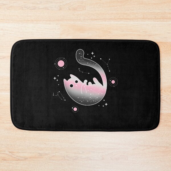 Item preview, Demigirl Cat Space Galaxy LGBT Pride Flag designed and sold by Clara Hollins.