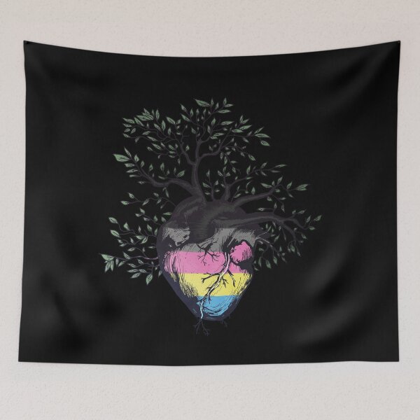 Item preview, Polygender Tree of Life Heart LGBT Pride Flag designed and sold by Clara Hollins.