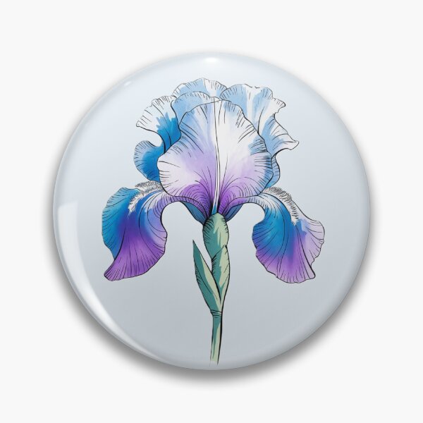 Item preview, vibrant iris, flower pattern, flower power designed and sold by EMMonovi.
