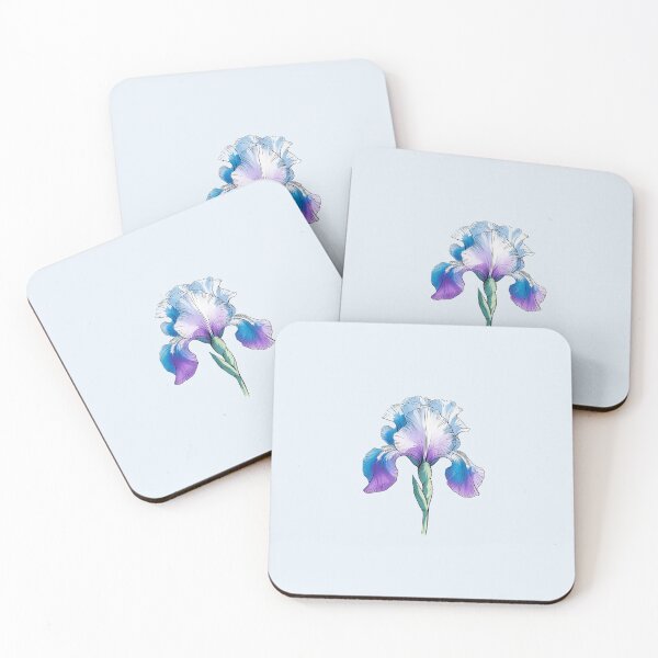 Item preview, vibrant iris, flower pattern, flower power designed and sold by EMMonovi.