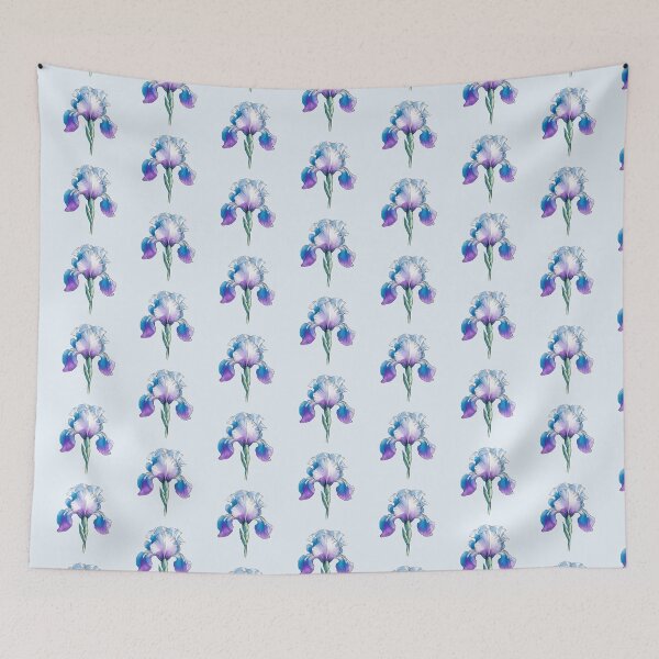 Item preview, vibrant iris, flower pattern, flower power designed and sold by EMMonovi.