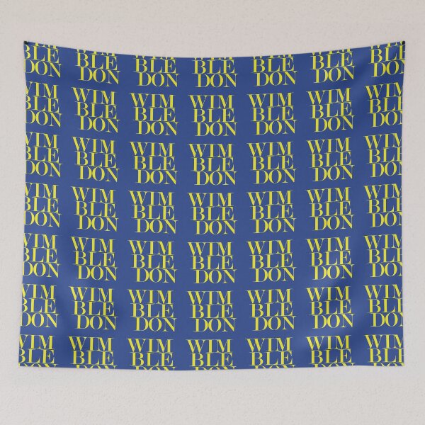 Item preview, Recuerdo de viaje patriótico minimalista con tipografía de Wimbledon, Reino Unido (azul) designed and sold by kakarikihill.