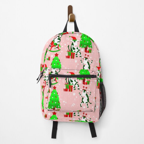 Item preview, pink christmas tree santa cow designed and sold by Gossip Rag.