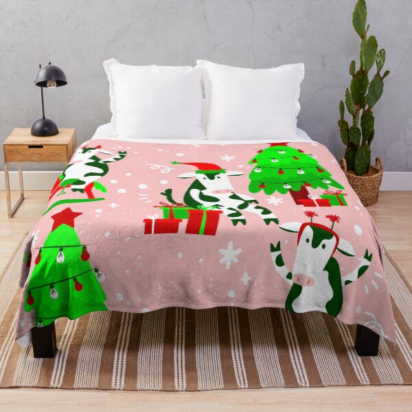 Item preview, pink christmas tree santa cow  designed and sold by Gossip Rag.