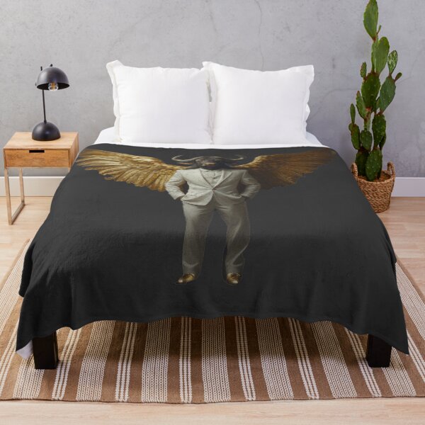 Item preview, Winged Buffalo Angel or Buffalo Wings – Mystical Animal Art, Unique Fantasy Gift for Nature Lovers designed and sold by Sir Meow Meow.