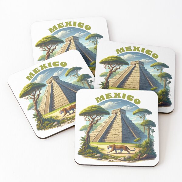 Item preview, Mayan pyramid and jaguar Mexico designed and sold by NPStudio.