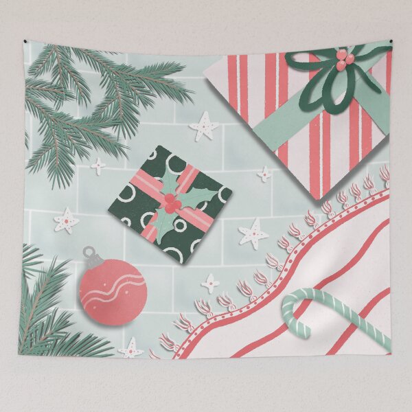 Item preview, Cozy Christmas flatlay designed and sold by Home Cyn Home.