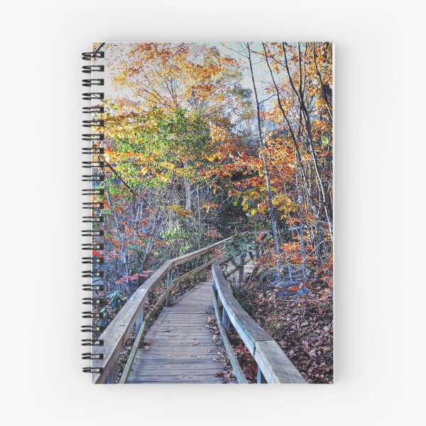 Item preview, Hiking Trail With Wooden Handrails In Forest designed and sold by Savannah Gibbs.