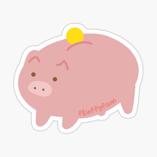 Item preview, Cute piggy bank financial support designed and sold by fluffyfamcraft.