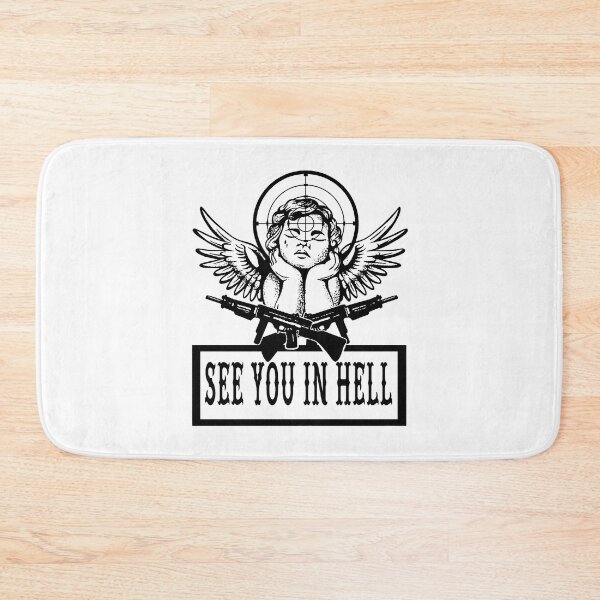 Item preview, See You In Hell; Angel Target; Sniper; designed and sold by StickerApe.