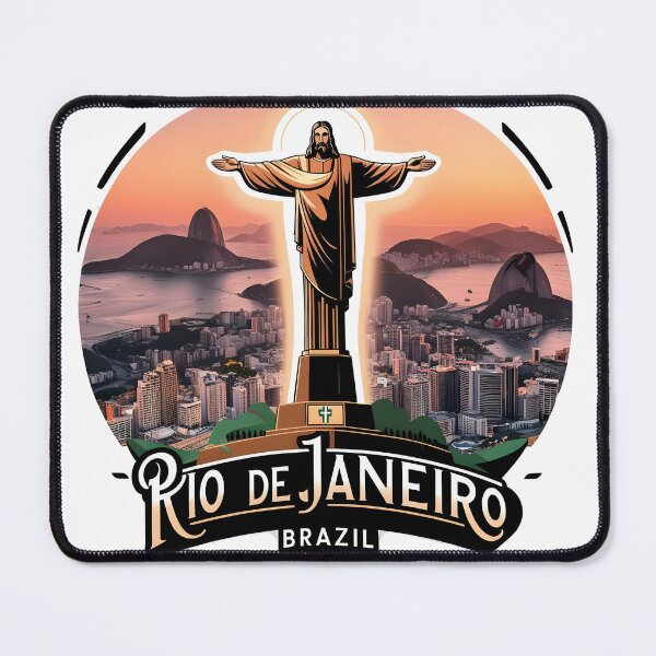 Item preview, Rio de Janeiro Sunset Vector Art - Iconic Brazil Gift Shirt designed and sold by LoliDesignShop.
