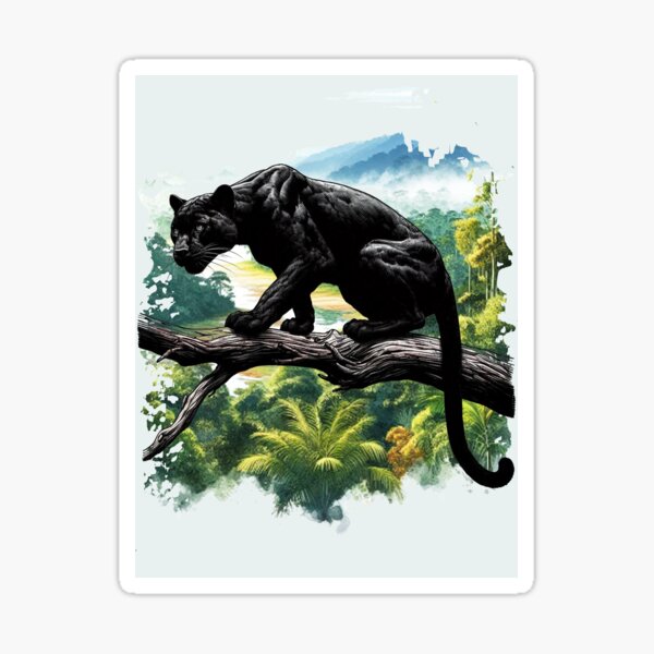 Vista previa del artículo con la obra «Puma negro», diseñado y vendido por Sambor50.