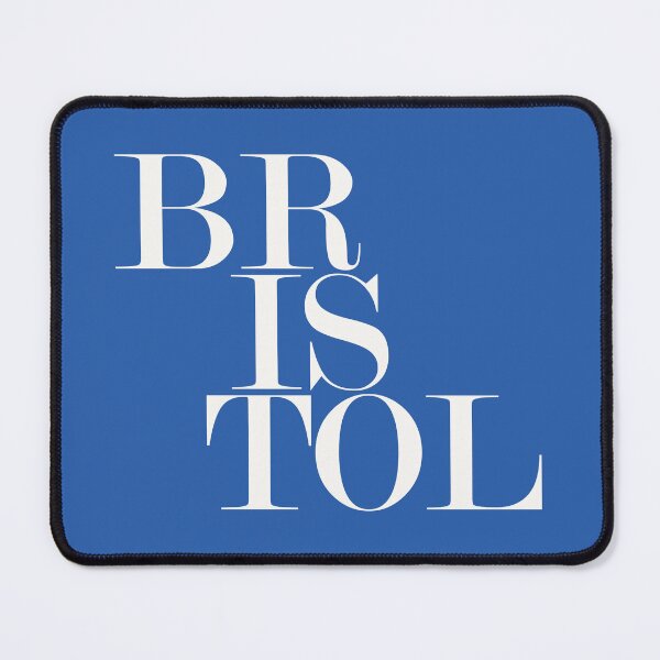 Item preview, Bristol UK (Blue) Typography Minimalist Patriotic Travel Souvenir designed and sold by kakarikihill.