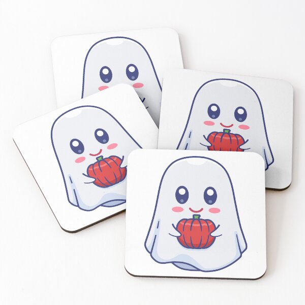 Item preview, Cute cartoon ghost carrying a pumpkin designed and sold by alvariski.