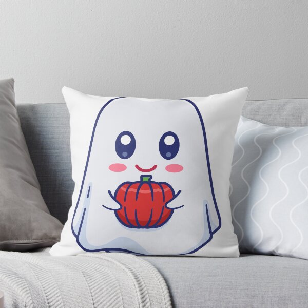 Item preview, Cute cartoon ghost carrying a pumpkin designed and sold by alvariski.