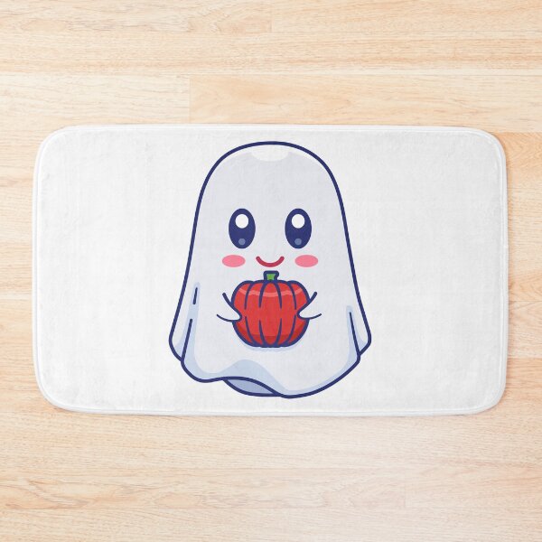 Item preview, Cute cartoon ghost carrying a pumpkin designed and sold by alvariski.