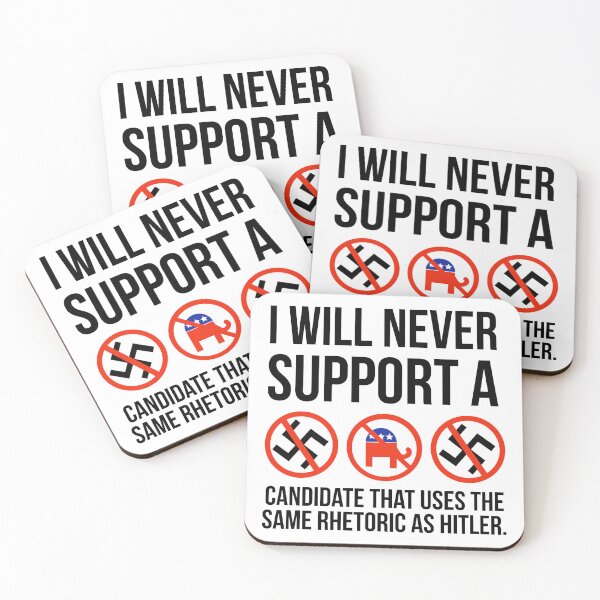 Item preview, I will never support a candidate who uses fascist rhetoric  designed and sold by Rachel the Artist .