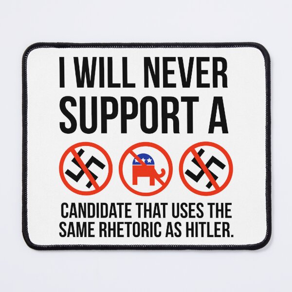 Item preview, I will never support a candidate who uses fascist rhetoric  designed and sold by Rachel the Artist .