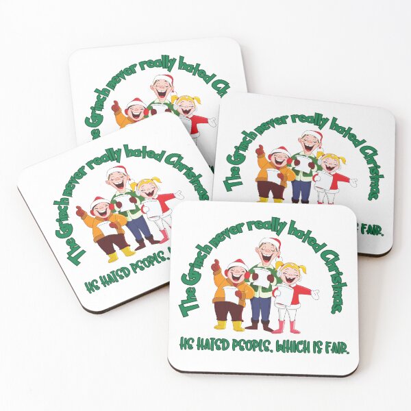 Item preview, Christmas Grinch Carolers Green designed and sold by BeWitchingMom.