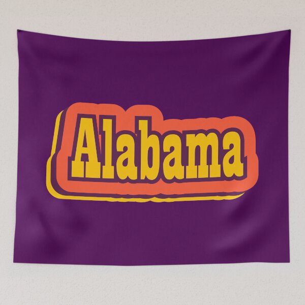 Artikelvorschau, Alabama Staat Amerika Retro Typografie entworfen und verkauft von ArtNoveltee.