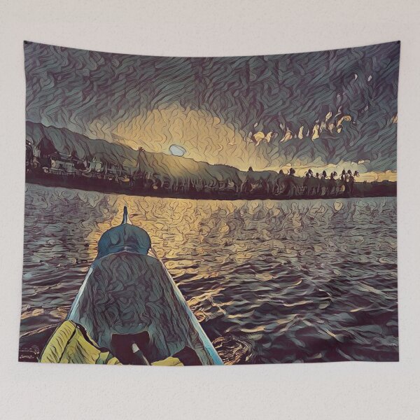 Item preview, Outrigger Sunrise designed and sold by Scurvy Dawg Design.