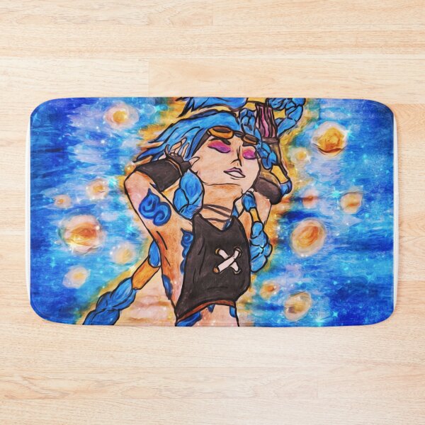 Item preview, Jinx Powder Watercolour Fanart Arcane Starry Night designed and sold by feardeargcrafts.