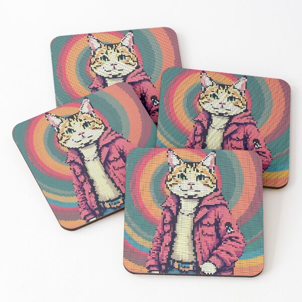 Item preview, Fringe Feline A Pixel Style designed and sold by NaturePixel.