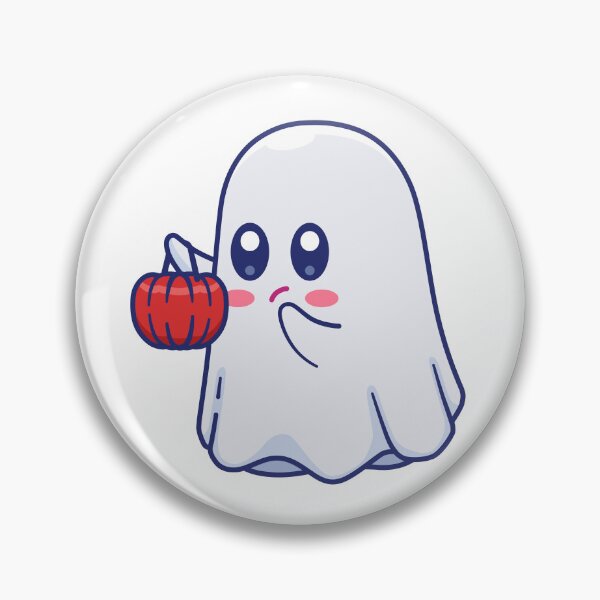 Item preview, Cute cartoon ghost carrying bucket of pumpkin candy designed and sold by alvariski.