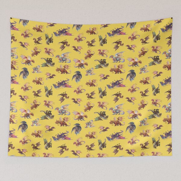 Item preview, Fantasy Dragon Collection Yellow Background designed and sold by lauriedart.