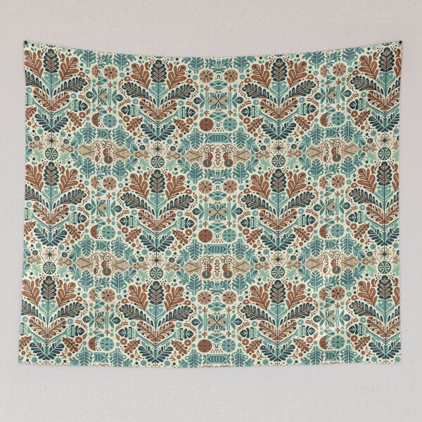 Item preview, Scandinavian Folk Art Print designed and sold by Myra365Art.