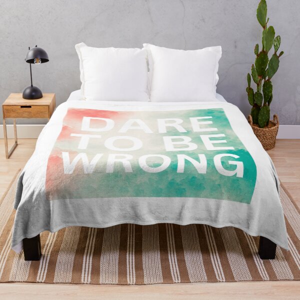 Item preview, Dare To Be Wrong Inspirational Quote Retro Sticker Motivational Saying Watercolor designed and sold by digifaxdesign.